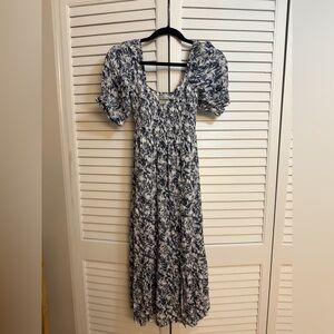 Abercrombie & Fitch Navy Floral Midi Dress